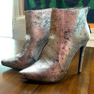Metallic Ankle Boots with a black specks - so cute with leggings and jeans!